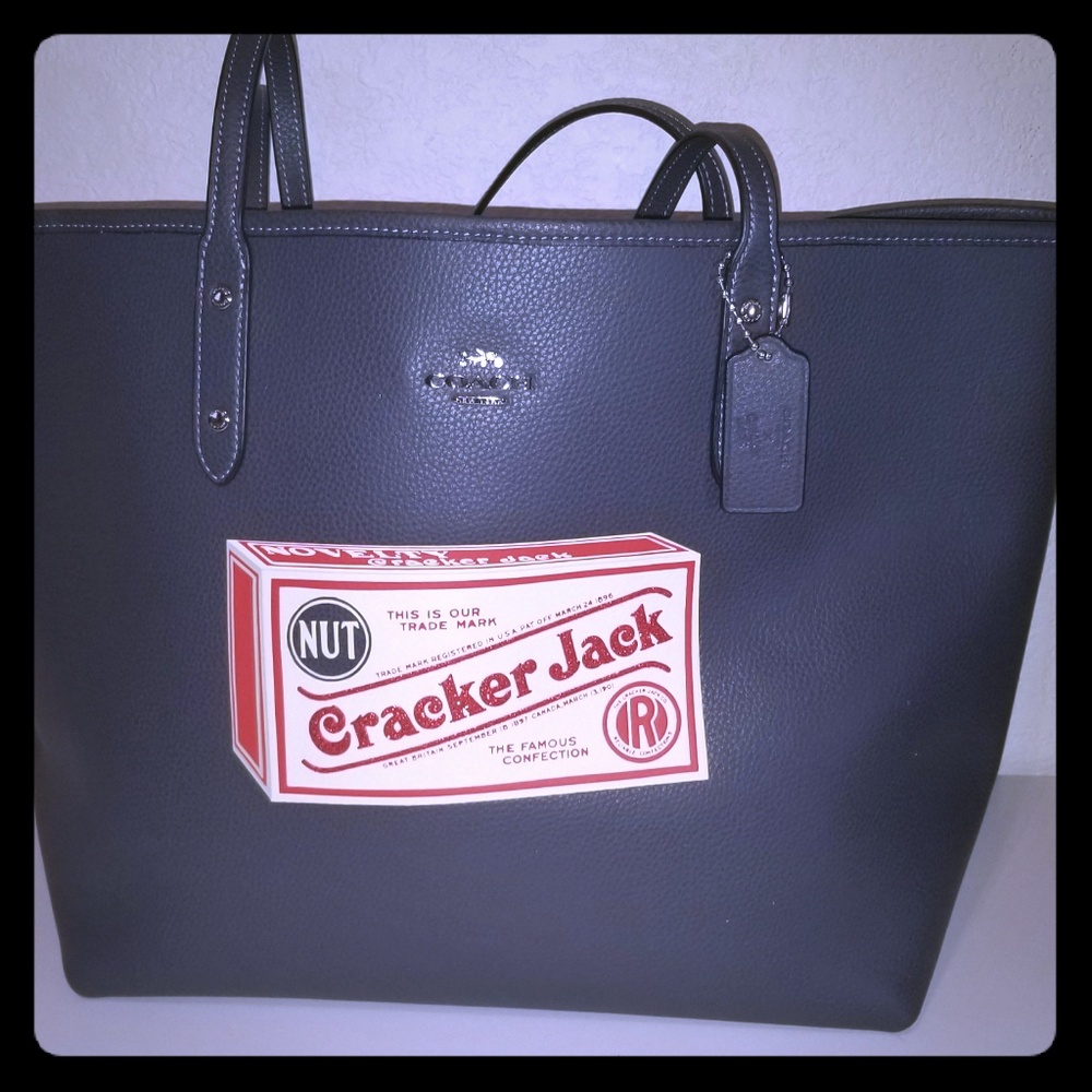 Coach Tote Special Edition Blue Cracker Jack